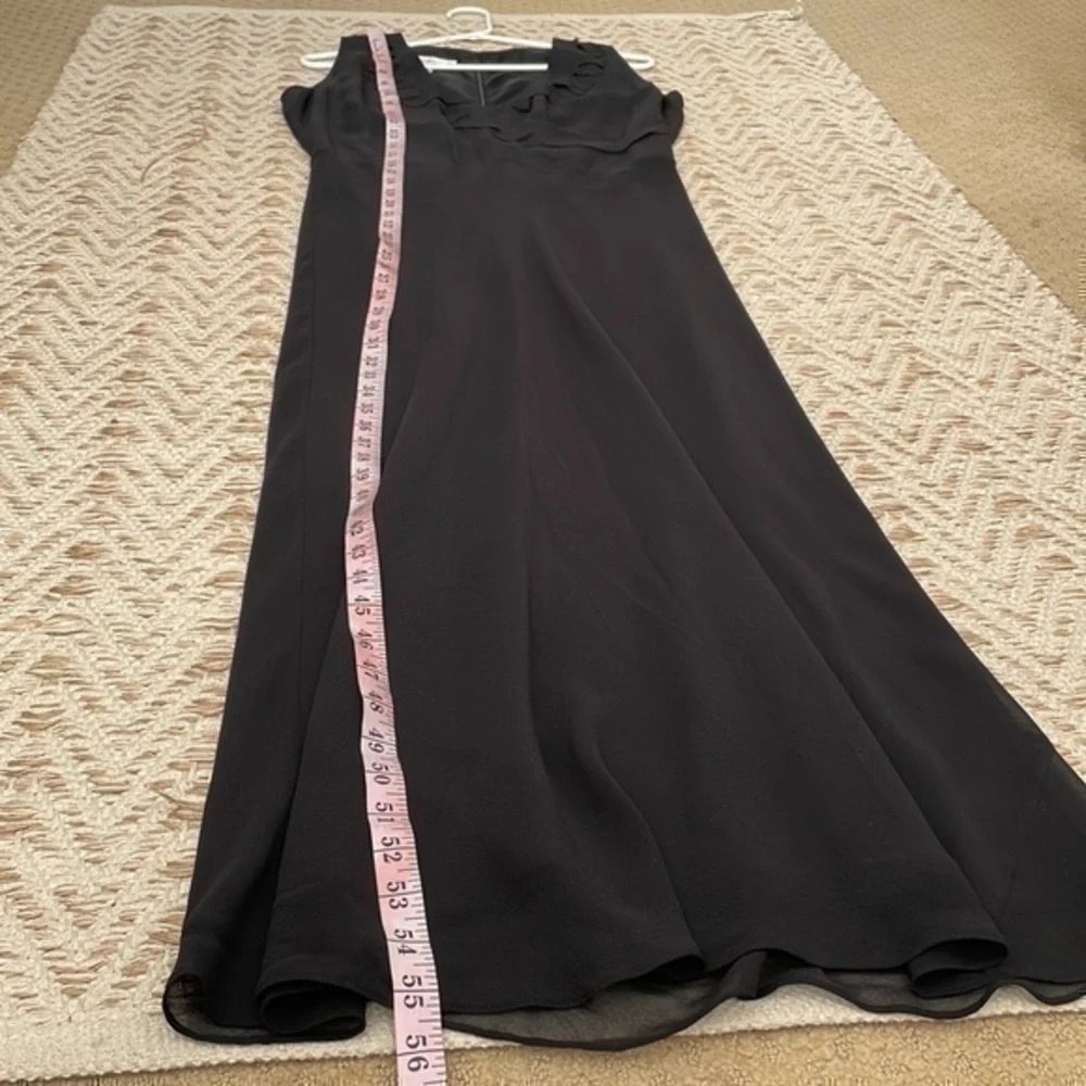 David Warren NY 100% silk elegant black dress